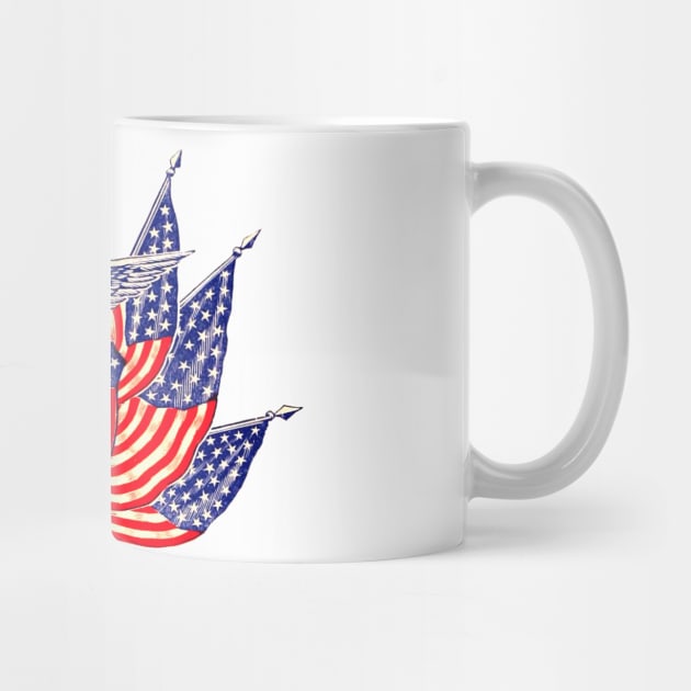 American Flags and Eagle by MasterpieceCafe